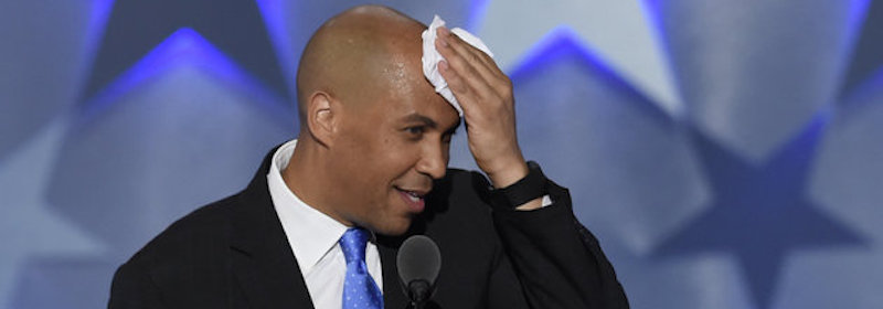 Cory Booker sweating this week